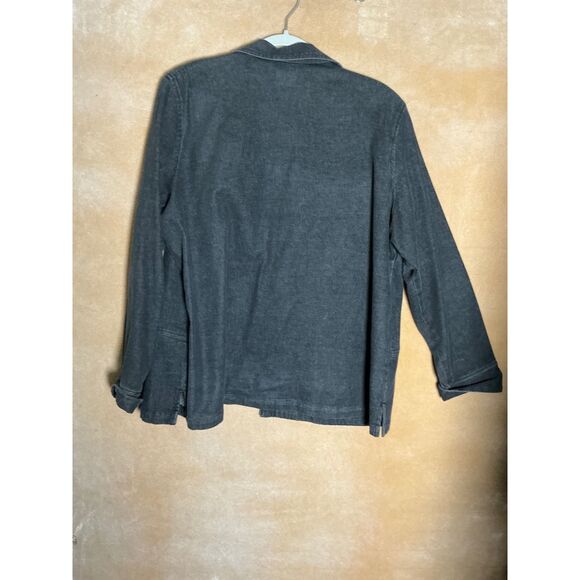 Allison Daley Denim Jacket & Pants Set Floral Embroidered Women's Outfit - Picture 9 of 12